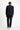 Koyu Lacivert Slim Fit Dar Kesim Çizgili Kruvaze Takım Elbise