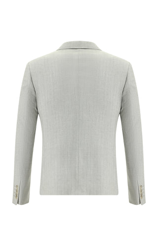  Açık Gri 7 Drop Super Slim Fit Eksra Dar Kesim Kruvaze Takım Elbise