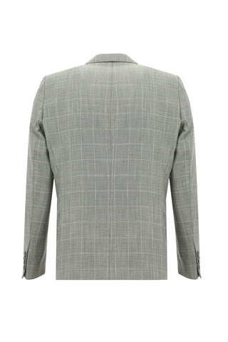  Açık Gri Regular Fit Kareli Takım Elbise