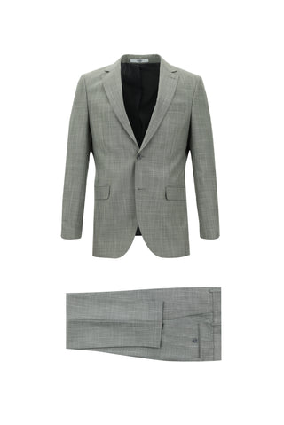  Orta Gri Regular Fit Kareli Takım Elbise