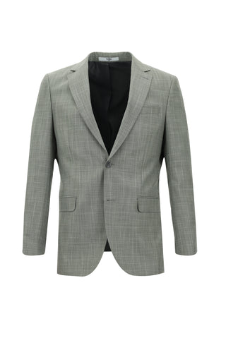  Orta Gri Regular Fit Kareli Takım Elbise