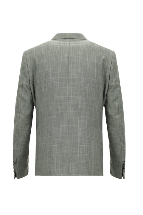 Orta Gri 6 Drop Regular Fit Standart Kesim Kareli Takım Elbise