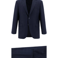 Koyu Lacivert 4 Drop Relaxed Fit Rahat Kesim Ekose Takım Elbise