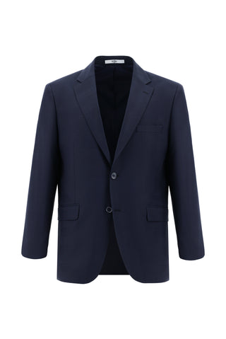  Koyu Lacivert 4 Drop Relaxed Fit Rahat Kesim Ekose Takım Elbise