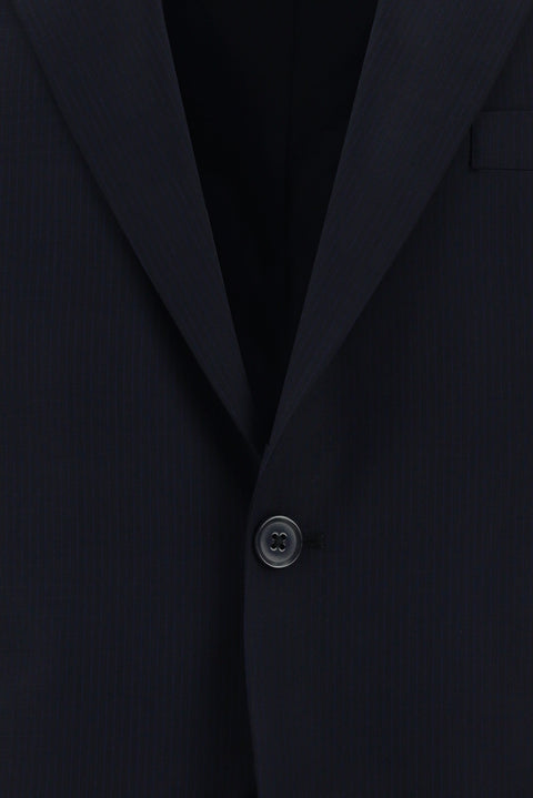 Koyu Lacivert 4 Drop Relaxed Fit Rahat Kesim Ekose Takım Elbise