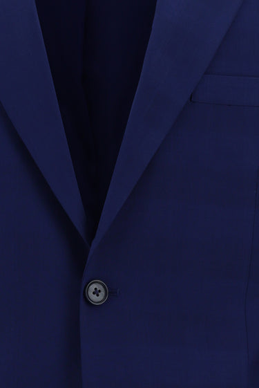  Saks Mavi Slim Fit Dar Kesim Klasik Ekose Takım Elbise