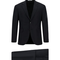 Siyah Slim Fit Dar Kesim Kareli Takım Elbise