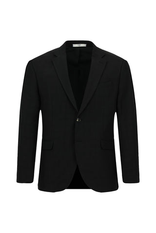  Siyah 7 Drop Slim Fit Dar Kesim Klasik Desenli Takım Elbise