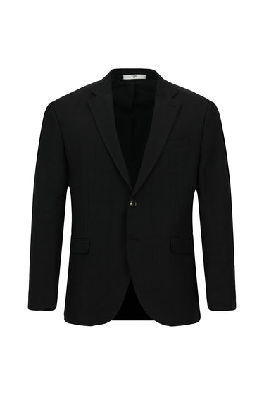  Siyah Slim Fit Dar Kesim Klasik Desenli Takım Elbise