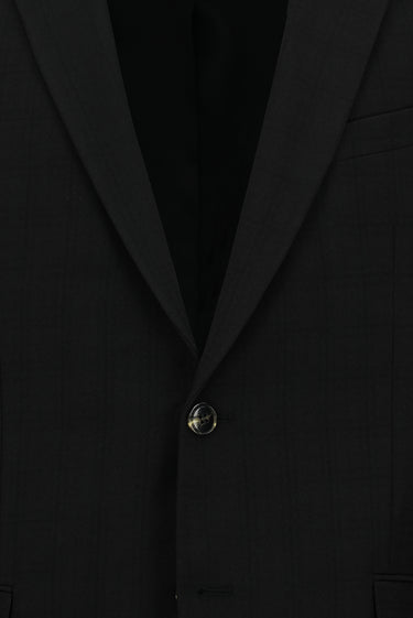  Siyah Slim Fit Dar Kesim Klasik Desenli Takım Elbise