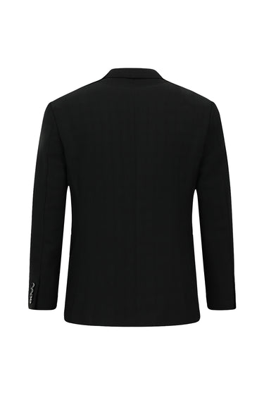  Siyah Regular Fit Kareli Klasik Takım Elbise