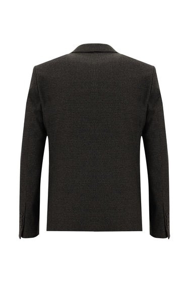 Koyu Kahve Slim Fit Dar Kesim Kombinli Yelekli Takım Elbise