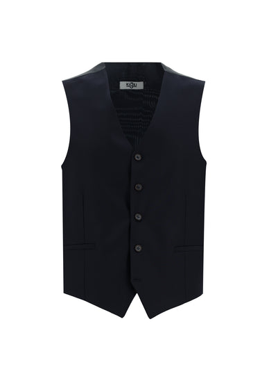 Koyu Kahve Slim Fit Dar Kesim Kombinli Yelekli Takım Elbise