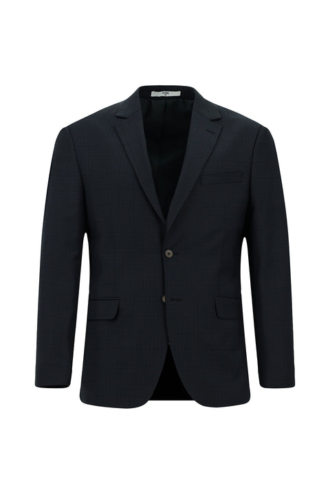 Petrol Yeşili 4 Drop Relaxed Fit Rahat Kesim Kareli Yünlü Takım Elbise