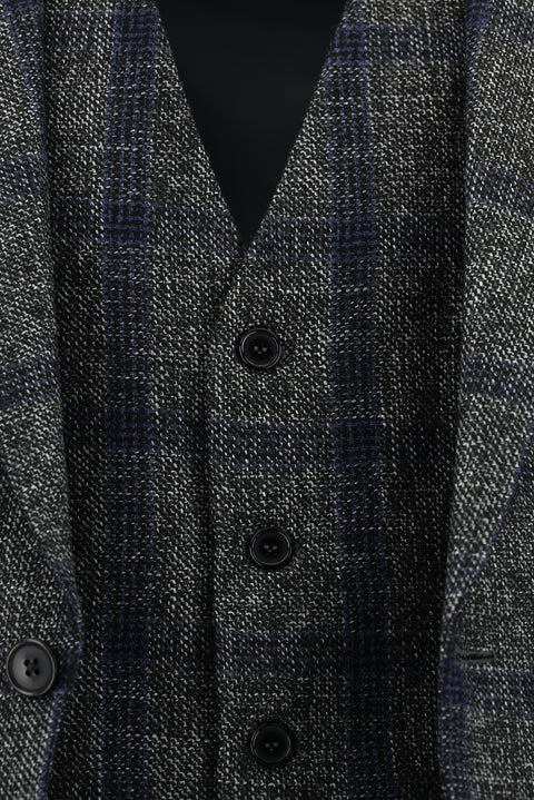 Koyu Füme 7 Drop Slim Fit Dar Kesim Takım Elbise