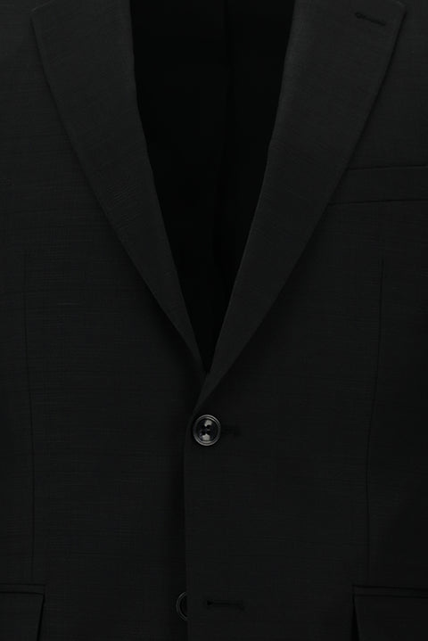 Siyah 7 Drop Slim Fit Dar Kesim Ekose Takım Elbise