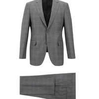 Açık Vizon Slim Fit Dar Kesim Ekose Takım Elbise