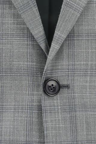  Orta Gri Ekose Takım Elbise