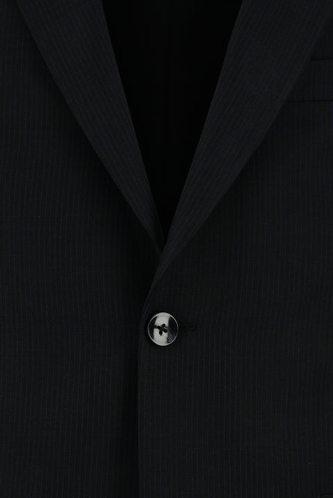 Siyah 6 Drop Regular Fit Standart Kesim Desenli Takım Elbise