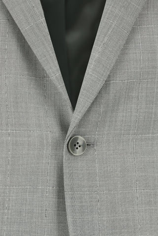  Orta Gri Slim Fit Dar Kesim Klasik Ekose Takım Elbise