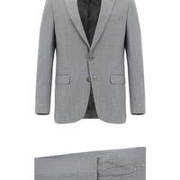 Orta Gri Regular Fit Klasik Desenli Takım Elbise