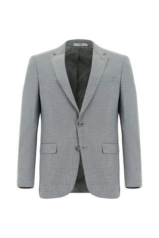  Orta Gri Regular Fit Klasik Desenli Takım Elbise