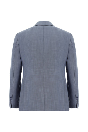  Koyu Mavi  Slim Fit Dar Kesim Klasik Desenli Takım Elbise