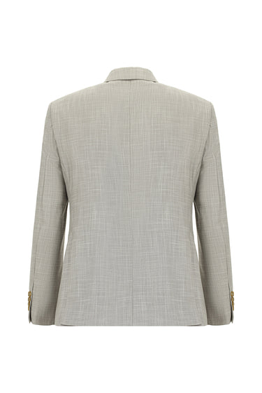  Açık Vizon Slim Fit Dar Kesim Klasik Desenli Takım Elbise