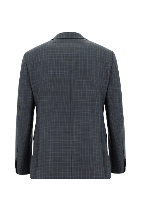 Orta Antrasit 6 Drop Regular Fit Standart Kesim Ekose Takım Elbise