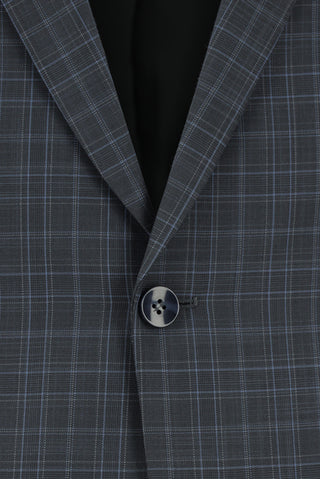  Orta Antrasit Regular Fit Klasik Ekose Takım Elbise
