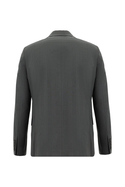 Orta Füme 6 Drop Regular Fit Standart Kesim Ekose Takım Elbise