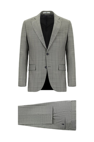  Küf Yeşili Regular Fit Klasik Ekose Takım Elbise