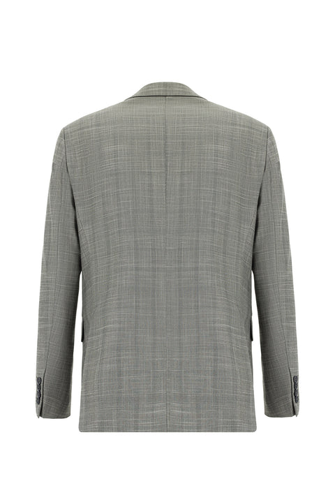 Küf Yeşili 6 Drop Regular Fit Standart Kesim Ekose Takım Elbise