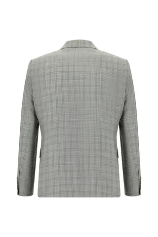  Açık Füme Regular Fit Klasik Ekose Takım Elbise