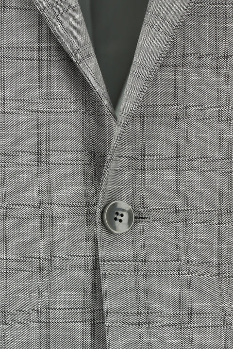 Açık Füme 6 Drop Regular Fit Standart Kesim Ekose Takım Elbise