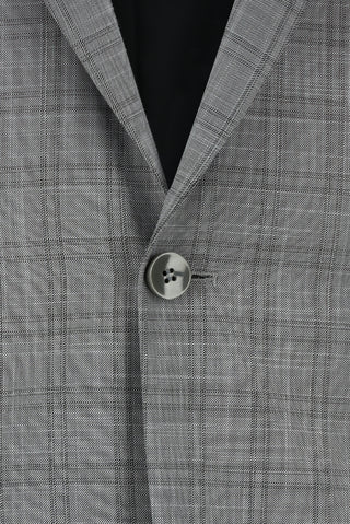  Orta Füme Regular Fit Klasik Ekose Takım Elbise