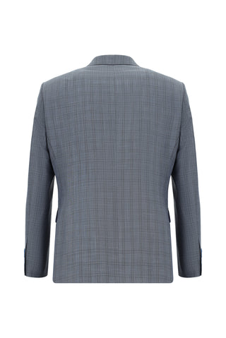  Koyu Füme Regular Fit Klasik Ekose Takım Elbise