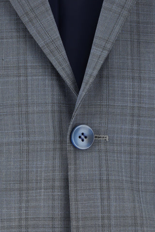  Koyu Füme Regular Fit Klasik Ekose Takım Elbise