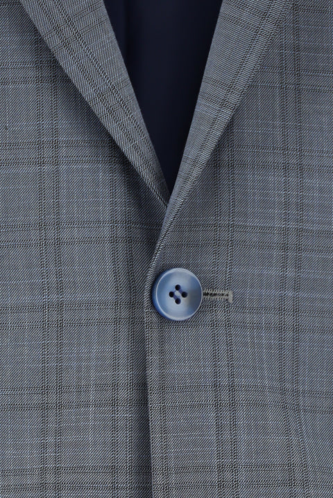 Koyu Füme 6 Drop Regular Fit Standart Kesim Ekose Takım Elbise