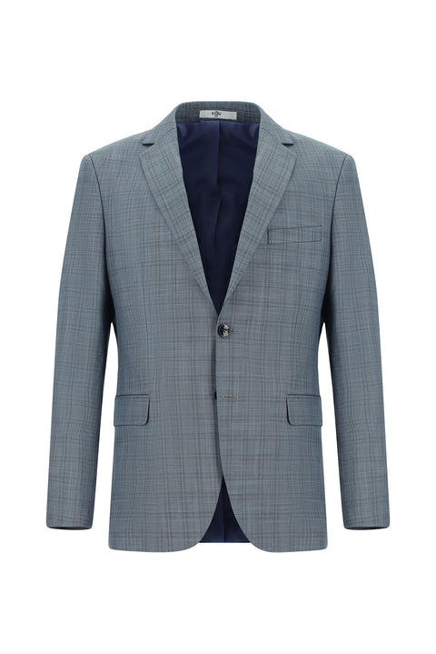 İndigo 6 Drop Regular Fit Standart Kesim Ekose Takım Elbise