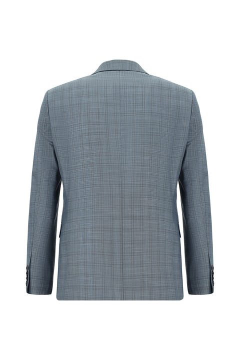 İndigo 6 Drop Regular Fit Standart Kesim Ekose Takım Elbise