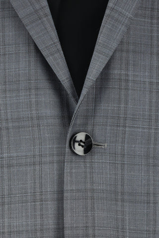  Açık Antrasit Regular Fit Klasik Ekose Takım Elbise