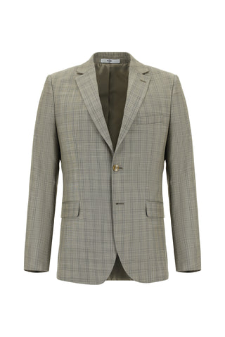  Orta Vizon Regular Fit Klasik Ekose Takım Elbise