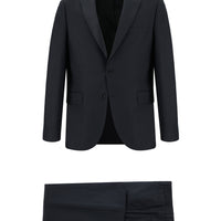 Koyu Antrasit 7 Drop Slim Fit Dar Kesim Ekose Takım Elbise