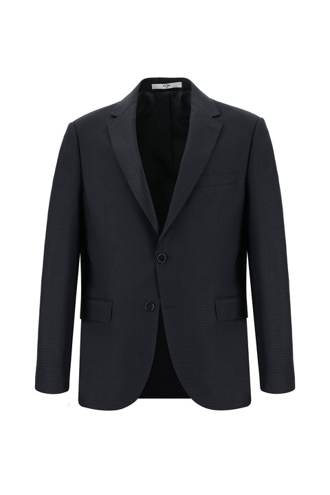Koyu Antrasit 7 Drop Slim Fit Dar Kesim Ekose Takım Elbise