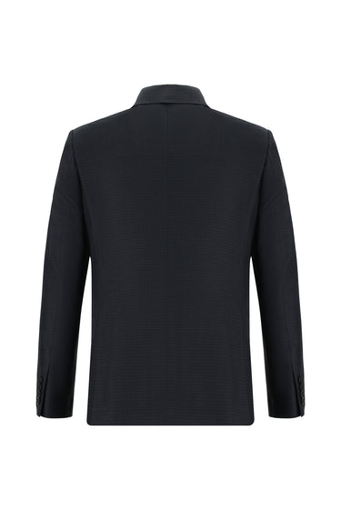 Koyu Antrasit Slim Fit Dar Kesim Klasik Ekose Takım Elbise