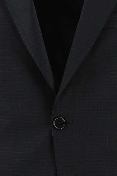  Koyu Antrasit Slim Fit Dar Kesim Klasik Ekose Takım Elbise