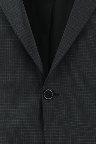  Orta Antrasit Slim Fit Dar Kesim Klasik Ekose Takım Elbise