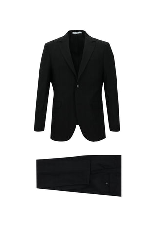  Siyah Regular Fit Ekose Takım Elbise