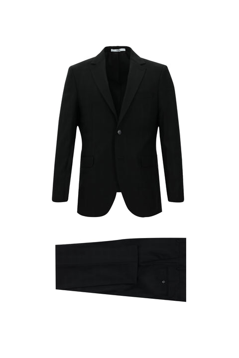 Siyah 6 Drop Regular Fit Standart Kesim Ekose Takım Elbise